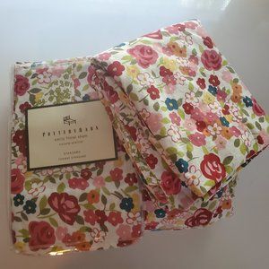 Pottery Barn Twin Duvet Cover with Three Shams - Floral and bright!